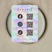 Iridescent Opal Facebook TikTok QR-code Visitekaartje
