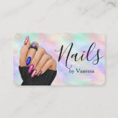 Iridescent Opal Manicurist Artist Nail Art Studio Visitekaartje (Voorkant)
