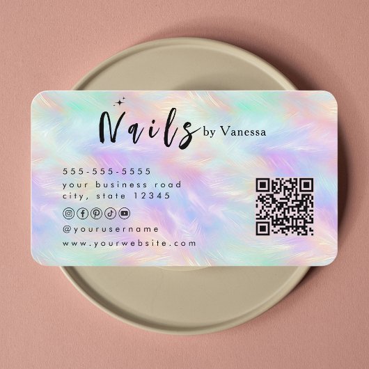Iridescent Opal Nail Artist Stijlvol Visitekaartje
