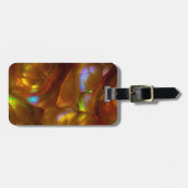 Iridescent oranje brandweer bagagelabel (Voorkant horizontaal)