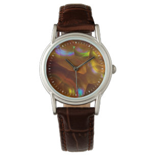 Iridescent oranje brandweer horloge