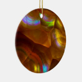 Iridescent oranje brandweer keramisch ornament (Rechts)