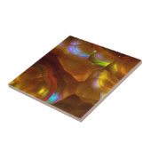 Iridescent oranje brandweer tegeltje (Zijkant)