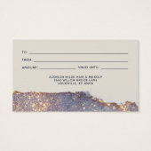 Iridescent Paars Glam Glitter Gift Kaart (Achterkant)