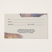 Iridescent Paars Glam Glitter Gift Kaart (Achterkant)