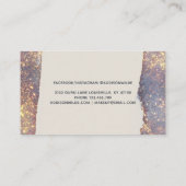 Iridescent Paars Glam Glitter Klantenkaartje (Achterkant)