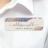 Iridescent Paars Glam Glitter Naamplaatje