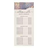 Iridescent Paars Glam Glitter Reclamekaart (Voorkant)