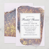 Iridescent Paars Glitter Vrijgezellenfeest Kaart (Voorkant / Achterkant)