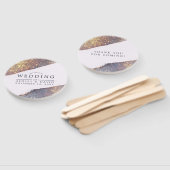 Iridescent Paars Gold Glitter Chic Wedding Handwaaier (Niet-gemonteerd)