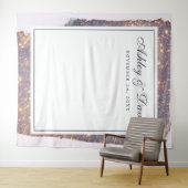 Iridescent Paars Gold Glitter Weddenschap Tapestry Wandkleed (In Situ (horizontaal))