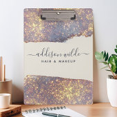 Iridescent Paars Goud Glam Glitter Klembord