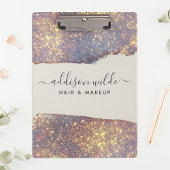 Iridescent Paars Goud Glam Glitter Klembord