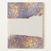 Iridescent Paars Goud Glam Glitter Planner (Achterkant)