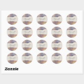Iridescent Paars Goud Glam Glitter Ronde Sticker (Vel)