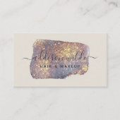Iridescent Paars Goud Glam Glitter Visitekaartje (Voorkant)
