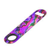 Iridescent Paars Roze Blauw, prachtig Speed Flessenopener (Achterkant Gekanteld)