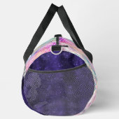 Iridescent paars zilveren faux glitter monogram plunjezak (Rechts)