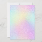 Iridescent Paarse Foam Party Verjaardag Kaart (Achterkant)