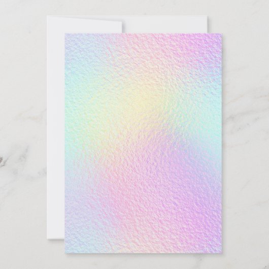 Iridescent Paarse Foam Party Verjaardag Kaart (Achterkant)