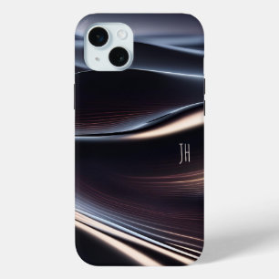 Iridescent Paarse rook en zwart iPhone 15 Mini Hoesje