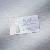 Iridescent parel glittery druppels Nail salon Magnetisch Visitekaartje (Voorbeeld)