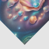 Iridescent Parel in een Schelp Decoupage Tissue Tissuepapier (Detail)