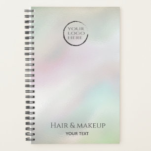 Iridescent parelholografisch aangepast logo planner