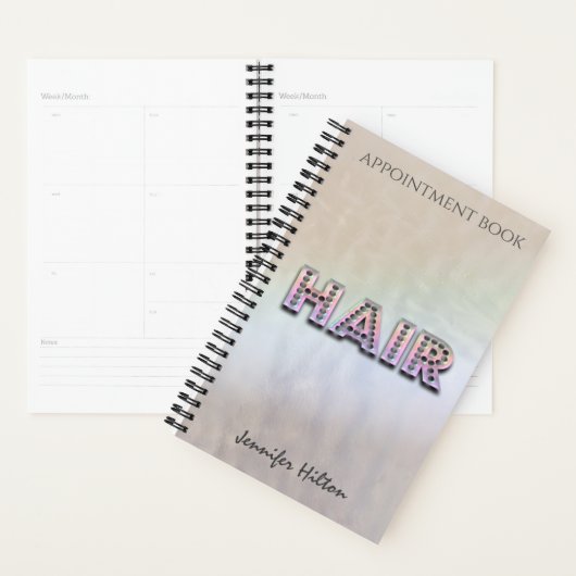 Iridescent parelholografisch handboek planner (Display)