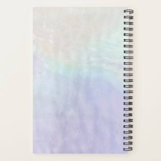 Iridescent parelholografisch handboek planner (Achterkant)