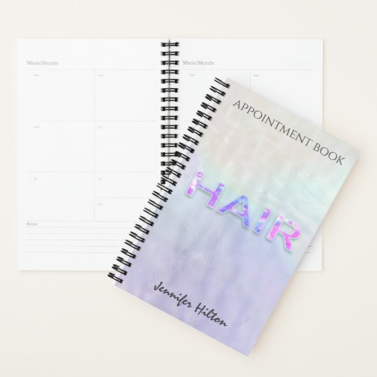 Iridescent parelholografisch handboek planner (Display)