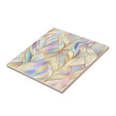 Iridescent Pastel Abstract Ceramic Tile Tegeltje (Zijkant)