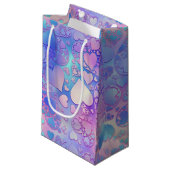 Iridescent Pastel Kawaii Heart Pattern Design Klein Cadeauzakje (Voorkant Gekanteld)