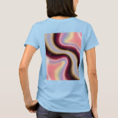 Iridescent Pastel Kleuren Goud Roze Blauw T-shirt (Achterkant)