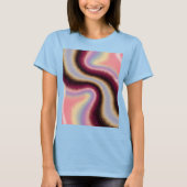 Iridescent Pastel Kleuren Goud Roze Blauw T-shirt (Voorkant)