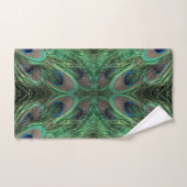 Iridescent Peacock Feather Hand Towel Handdoek (Handdoek)