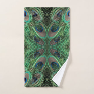 Iridescent Peacock Feather Hand Towel Handdoek