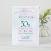 Iridescent Pearl 30e trouwjubileum Kaart (Staand voorkant)