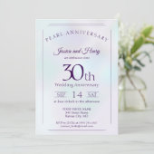 Iridescent Pearl 30e trouwjubileum Kaart (Staand voorkant)