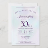 Iridescent Pearl 30ste huwelijksverjaardag Kaart (Voorkant)