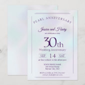 Iridescent Pearl 30ste huwelijksverjaardag Kaart (Voorkant / Achterkant)