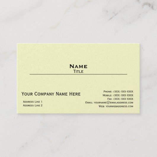 Iridescent Pearl Finish Visitekaartje (stijl 3) (Voorkant)