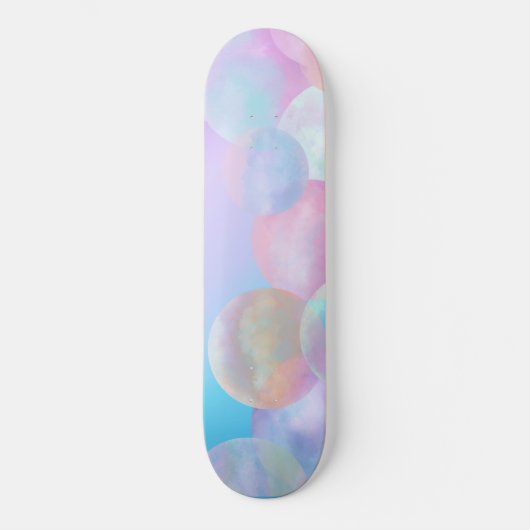 Iridescent Pearl Rainbow Bubbles Persoonlijk Skateboard (Voorkant)