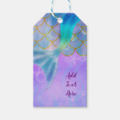 Iridescent Pearl Shimmer Mermaid Birthday Party Cadeaulabel (Voorkant)
