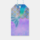 Iridescent Pearl Shimmer Mermaid Birthday Party Cadeaulabel (Achterkant)