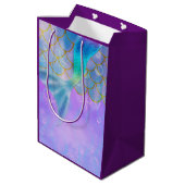 Iridescent Pearl Shimmer Mermaid Birthday Party Medium Cadeauzakje (Achterkant Gekanteld)