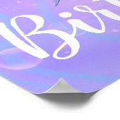 Iridescent Pearl Shimmer Mermaid Birthday Party Poster (Hoek)