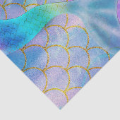 Iridescent Pearl Shimmer Mermaid Birthday Party Tissuepapier (Detail)