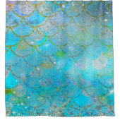  Iridescent Pearl Shimmer Mermaid Scales Douchegordijn (Voorkant)