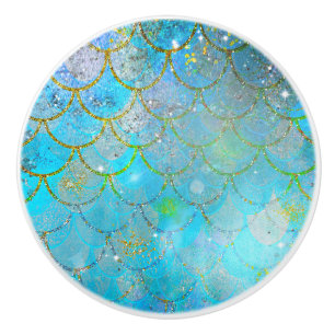  Iridescent Pearl Shimmer Mermaid Scales Keramische Knop